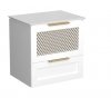  KROFAM - Szafka pod umywalkę CHIC 60cm,  2 szuflady, biały satyna/złoto  CH2 5970-0/43Z-W
